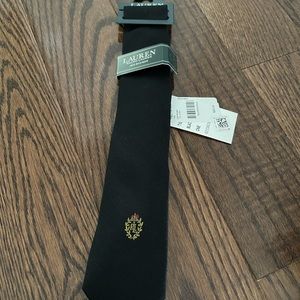 Ralph Lauren Black Boy Tie 100% silk